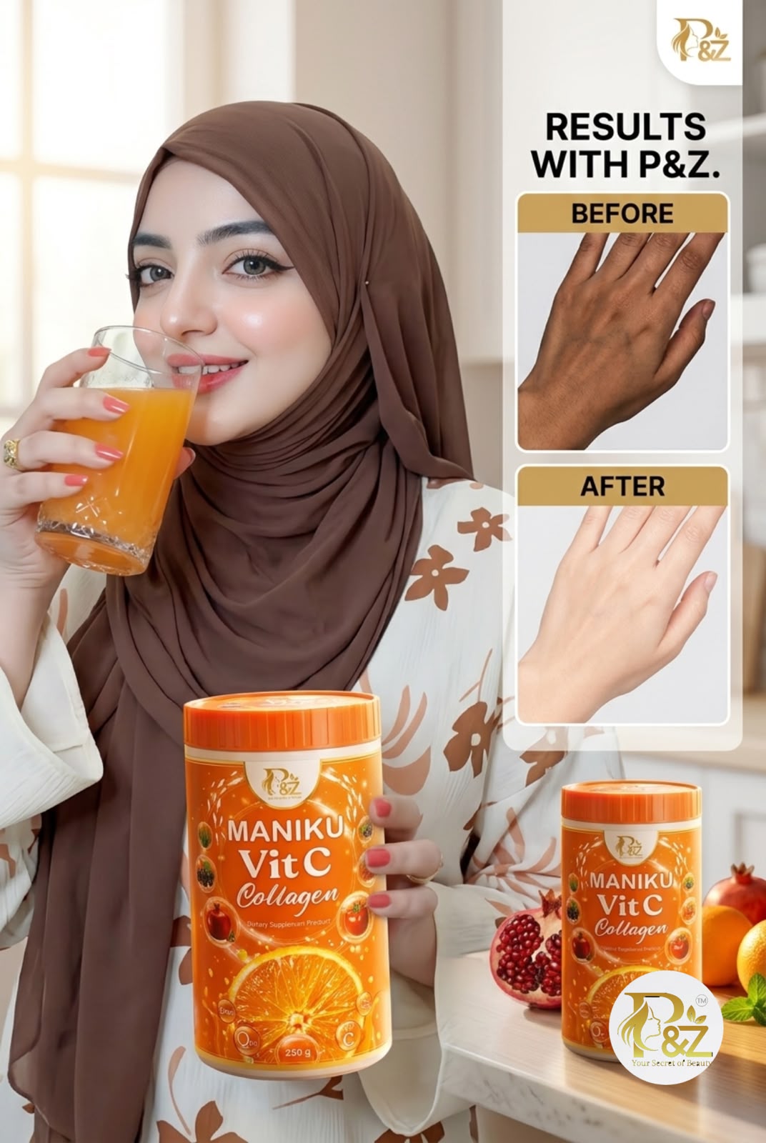 P&Z Maniku Vit C Collagen Juice